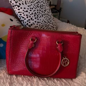 Henri Bendel Red Croc Handbag
